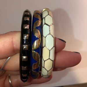 3 bangle bracelets
